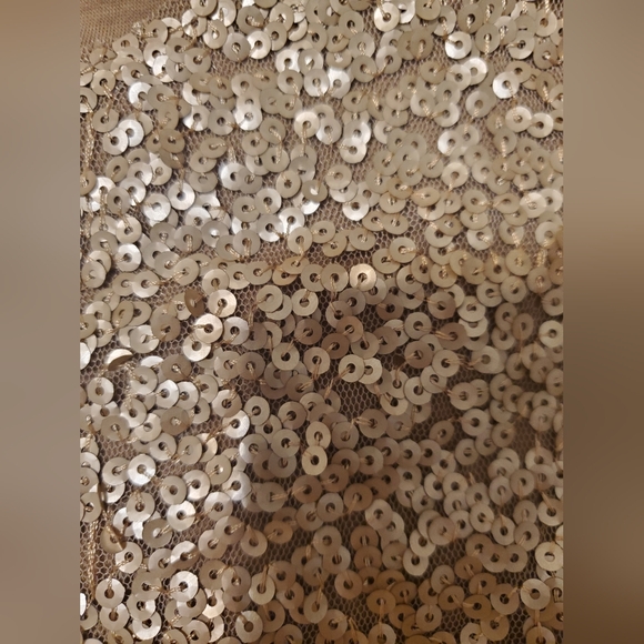 Talbots Brown & Gold Sequined Women's Tank Top Size L - Picture 4 of 9